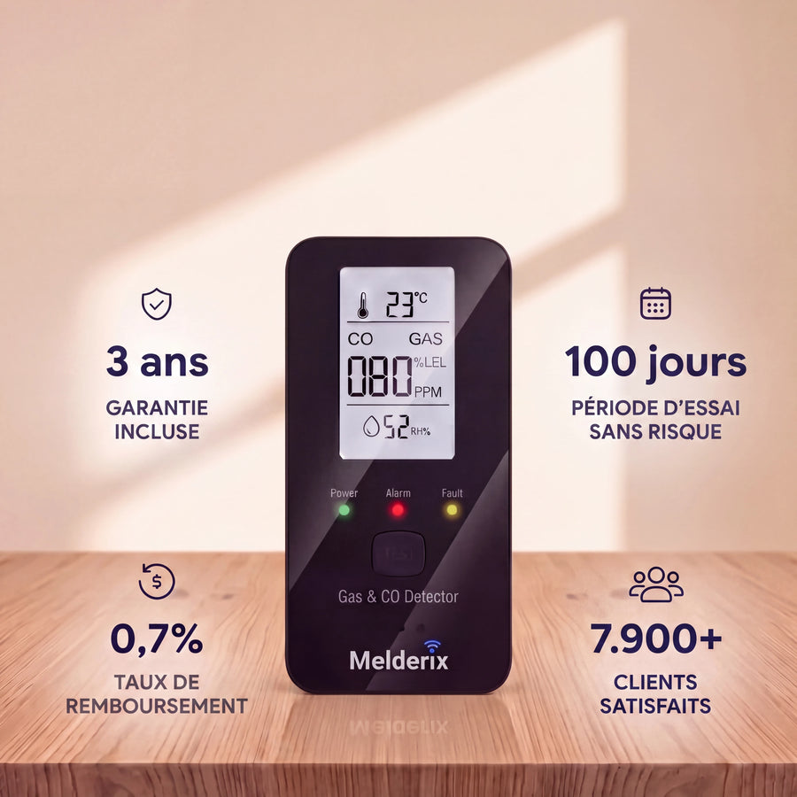 Melderix Détecteur de CO 4 en 1 pour camping-cars & vans
