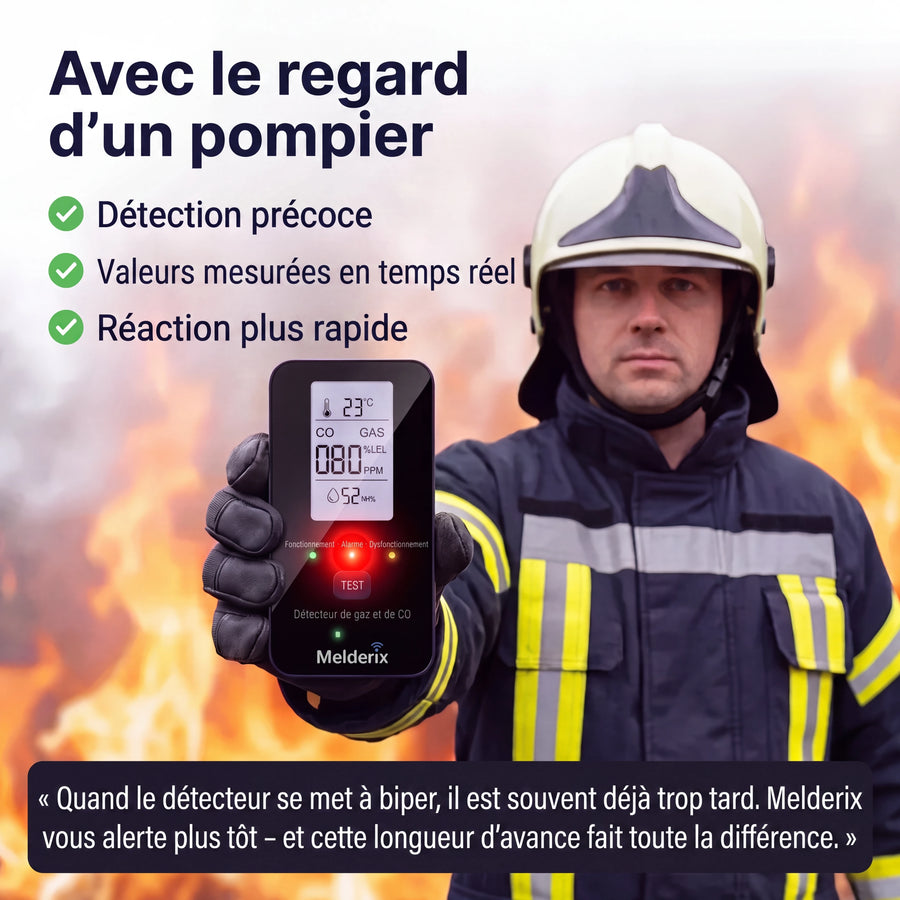 Melderix Détecteur de CO 4 en 1 pour camping-cars & vans